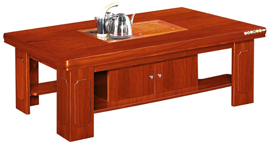Integrated Kung Fu Tea Coffee Table with Electric Tea Set and Storage