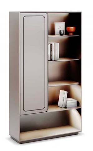 Mixed Open-Closed Tall Storage Cabinet