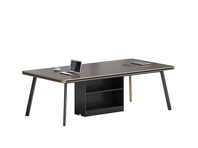 Rectangular Executive Office Desk with Central Open Storage