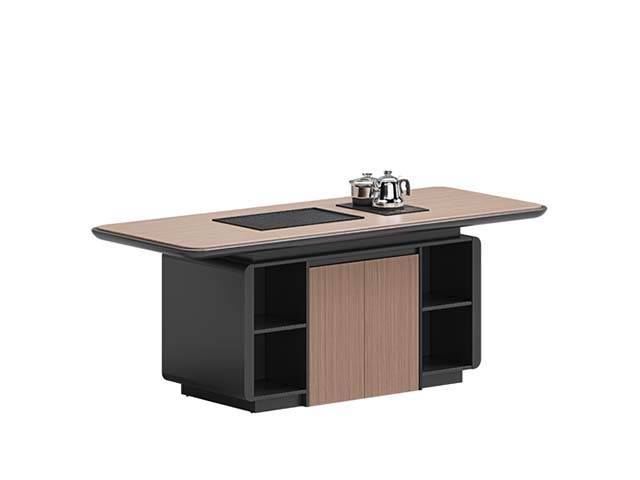 Modern Integrated Office Tea Table with Built-in Kettle Set and Storage