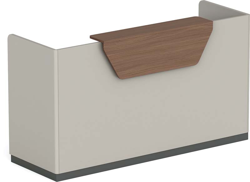 Compact Two-Tone U-Shaped Commercial Reception Desk