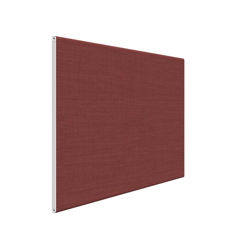 Terracotta Woven Fabric Desk Mounted Privacy Divider Panel
