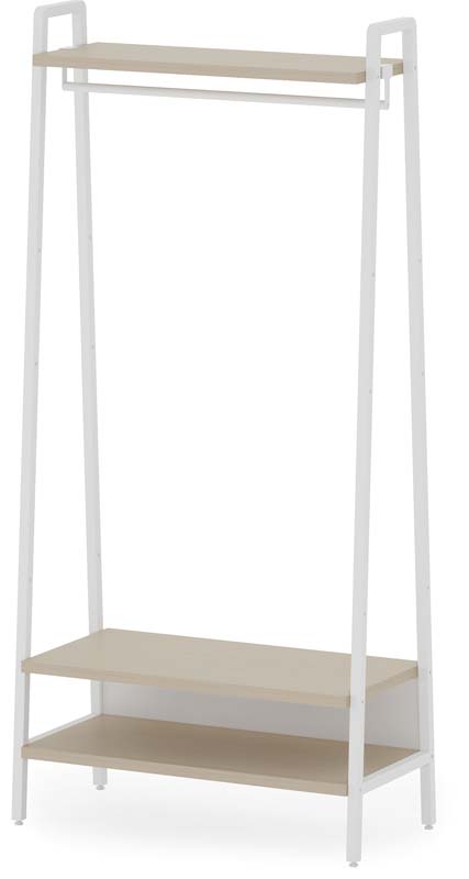 Freestanding Open Clothing Rack with 3 Storage Shelves