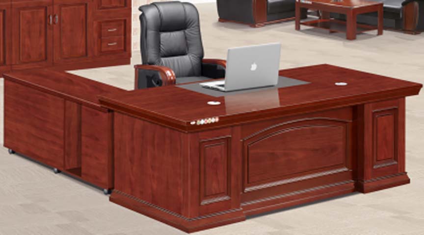 L-Shaped Wooden Executive Office Desk