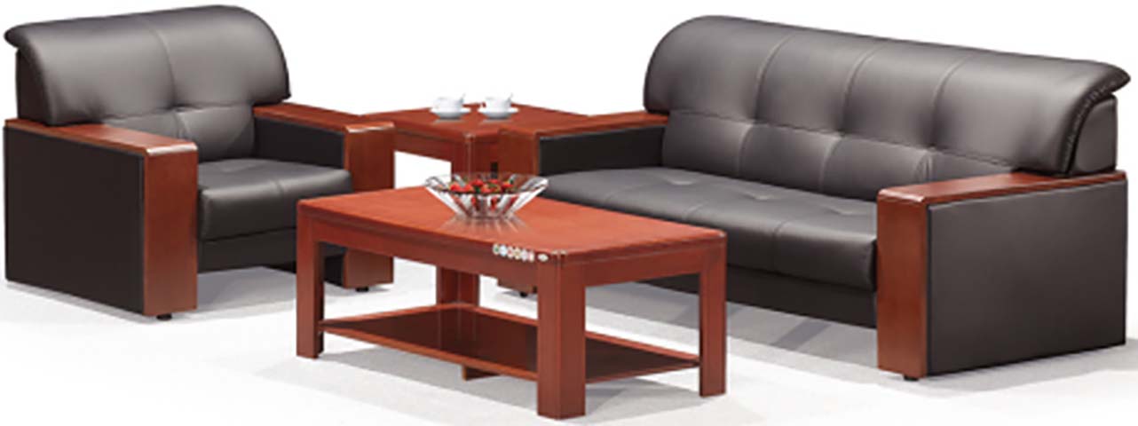 Office Reception Sofa Set with Matching Coffee and Side Tables