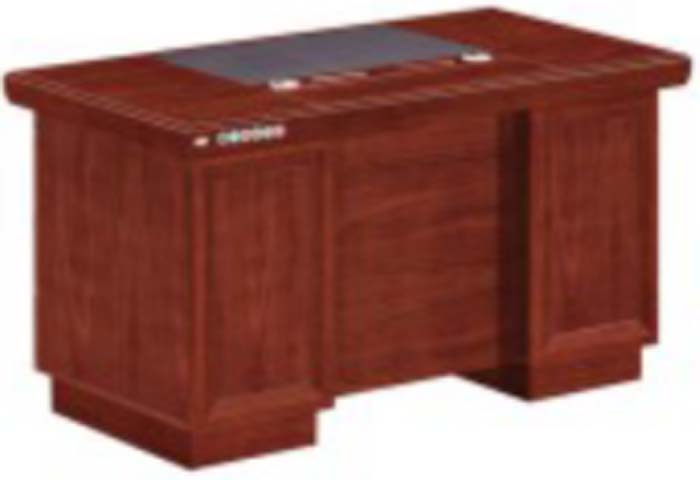Traditional Mahogany Finish Double Pedestal Executive Office Desk
