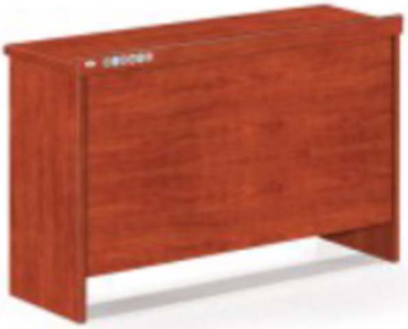 Traditional Cherry Veneer Executive Desk with Full Modesty Panel