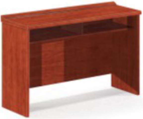 Reddish Brown Wood Veneer Panel Executive Desk