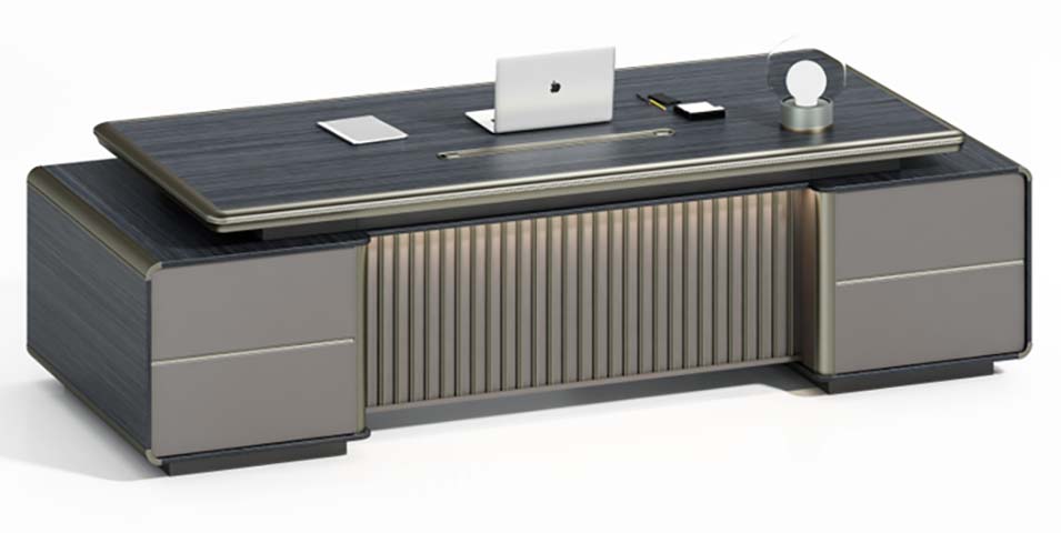 Modern Luxury Double-Pedestal Executive Office Desk