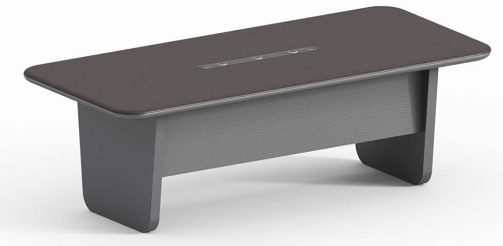 Rectangular Conference Table with Integrated Power Module