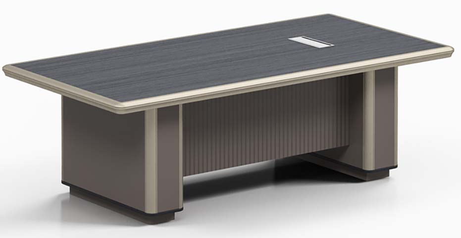 Two-Tone Fluted Modesty Panel Fixed Height Executive Desk