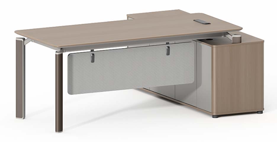 L-Shaped Height-Adjustable Executive Office Desk
