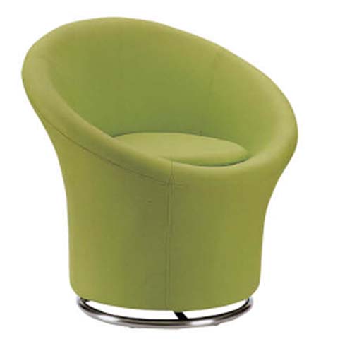 Lime Green Upholstered Swivel Tub Armchair
