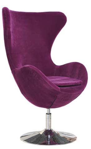 High-Back Wrap-Around Upholstered Swivel Lounge Chair