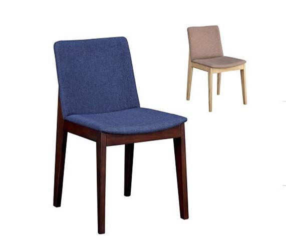 Armless Upholstered Solid Wood Dining Chair