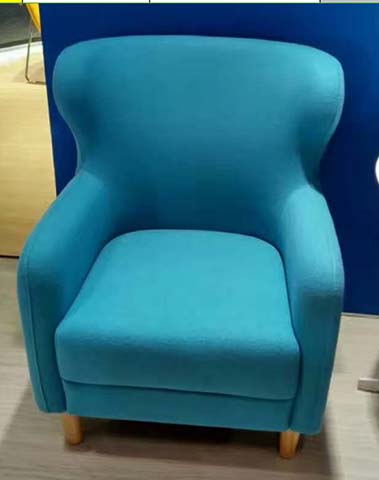 Teal Fabric Upholstered Wingback Accent Armchair