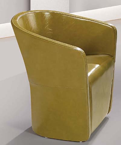 Olive Upholstered Swivel Tub Lounge Armchair