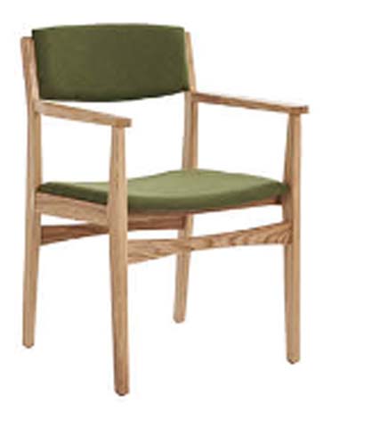Solid Wood Upholstered Visitor Armchair