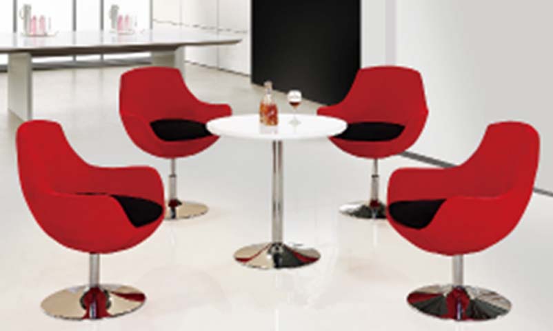 Four-Seat Round Swivel Lounge Chair and Bistro Table Set