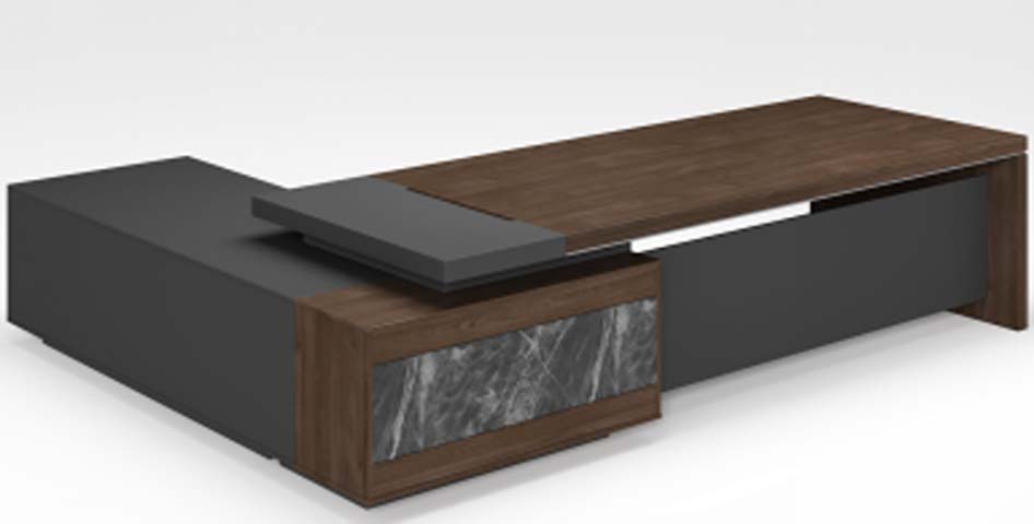 Modern Extendable L-Shaped Low Coffee Table with Storage and Drawers