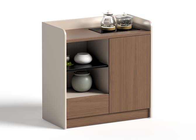 Compact Tea Pantry Storage Cabinet with Integrated Heating Mat