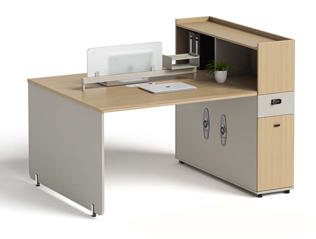 Panel-Based L-Shaped Executive Workstation with Right Return Storage and Over-Desk Hutch