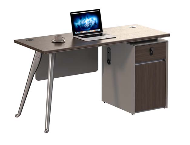 Executive Desk with Fixed Right Pedestal and Cable Ports