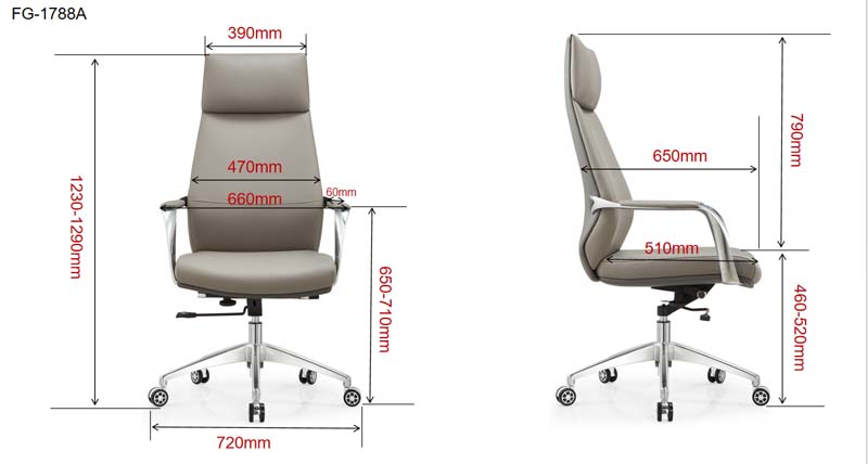 High-Back Leather Executive Swivel Chair