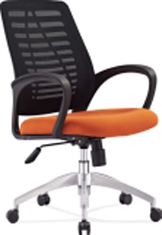 Mesh Task Office Chair with Orange Padded Seat