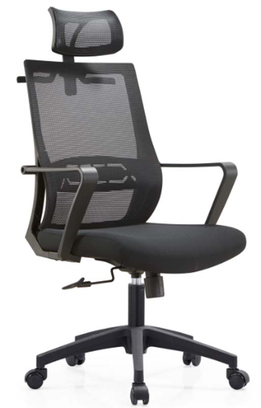 Black Mesh Ergonomic Executive Task Chair with Headrest