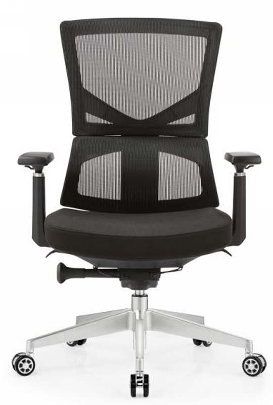 Black Mesh Ergonomic Task Chair with Height-Adjustable Arms