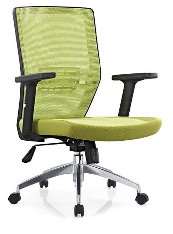 Mid-Back Mesh Swivel Task Chair with Fixed Arms and Chrome Five-Star Base