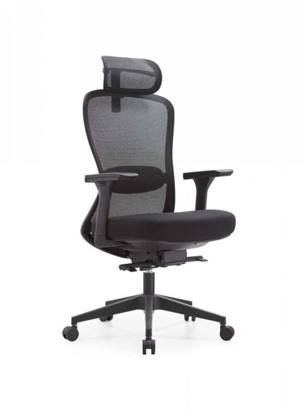 High-Back Mesh Ergonomic Office Chair with Headrest and Adjustable Arms