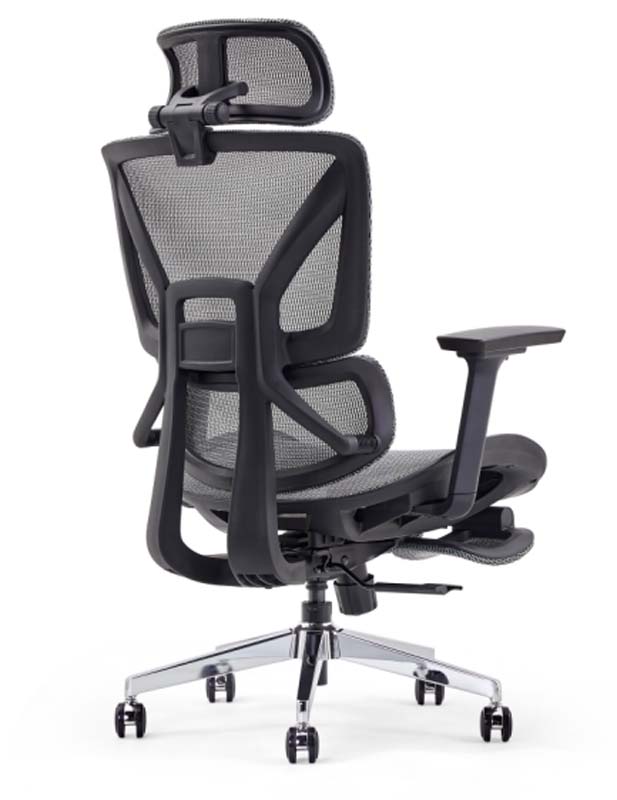 Mesh Ergonomic Office Chair with Adjustable Headrest and Chrome Base