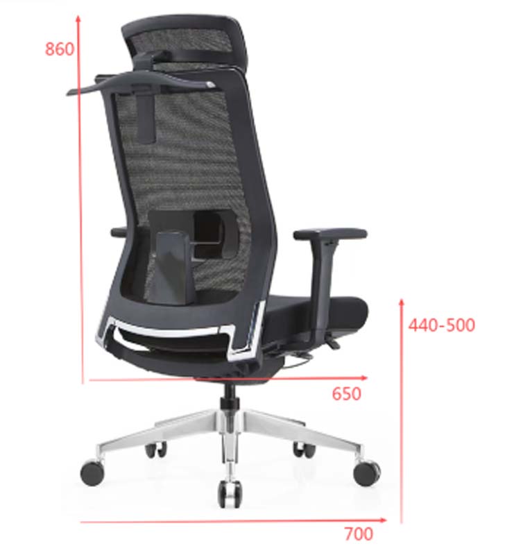 High-Back Mesh Ergonomic Office Chair with Headrest and Lumbar Support
