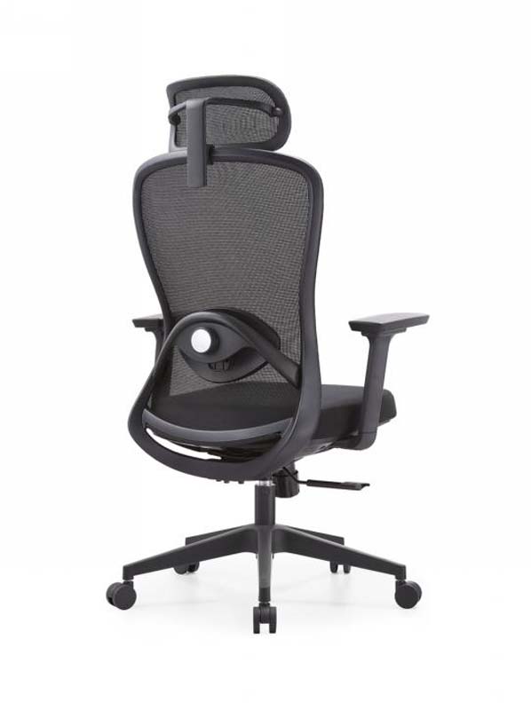 High-Back Mesh Ergonomic Office Chair with Headrest and Adjustable Lumbar Support