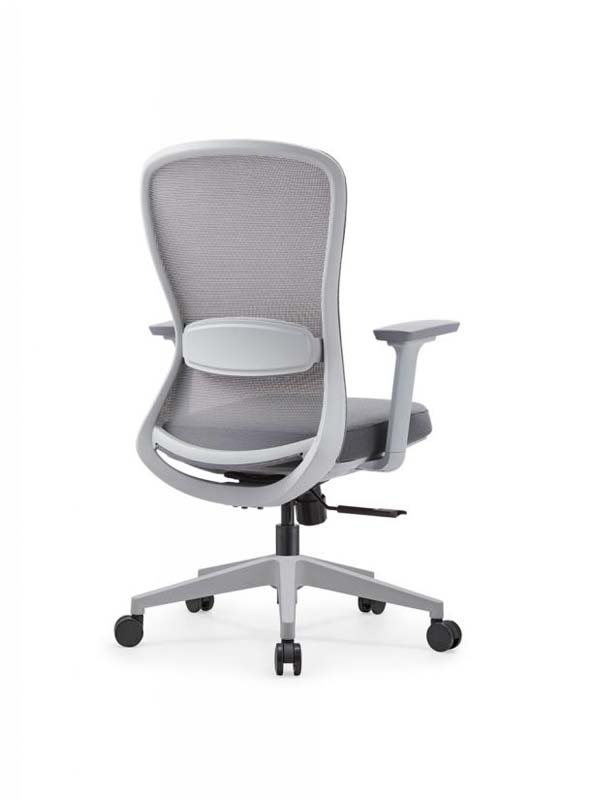 Mid-Back Mesh Swivel Task Chair with Fixed Arms and Five-Star Caster Base