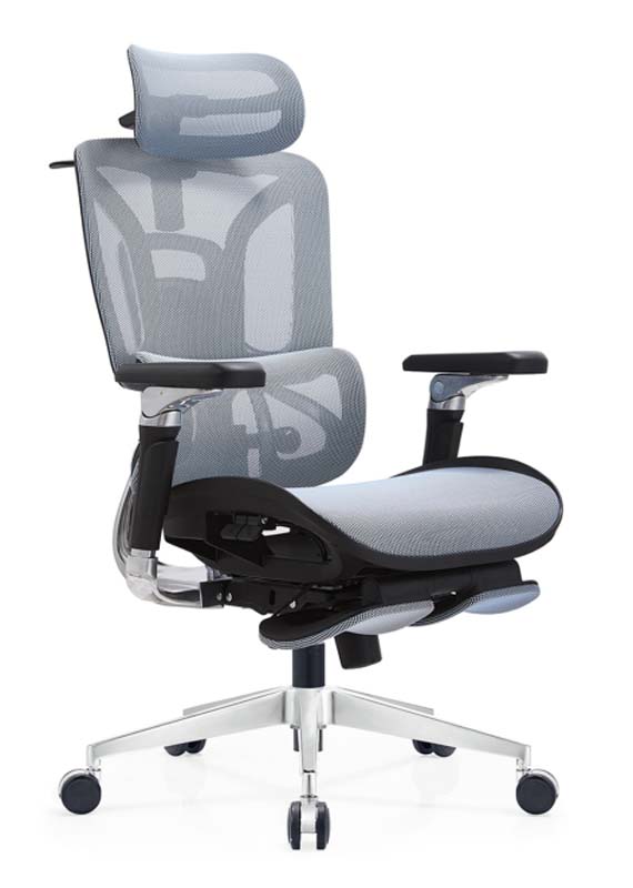 High-Back Mesh Ergonomic Executive Office Chair with Headrest, Adjustable Arms and Footrest