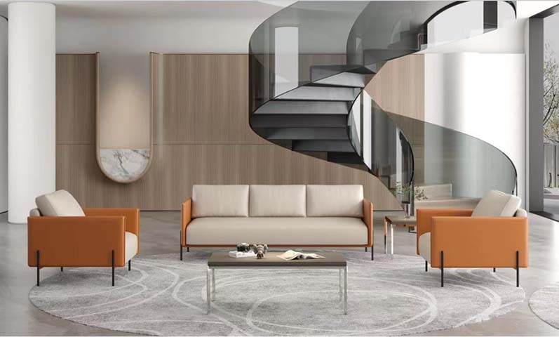 Three-Seat Sofa with Two Matching Lounge Armchairs and Coffee Table
