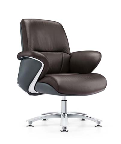Executive Lounge Swivel Chair with Fixed Glides