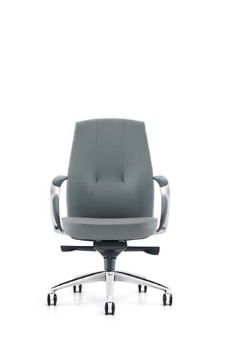 Mid-Back Gray Upholstered Executive Swivel Office Chair
