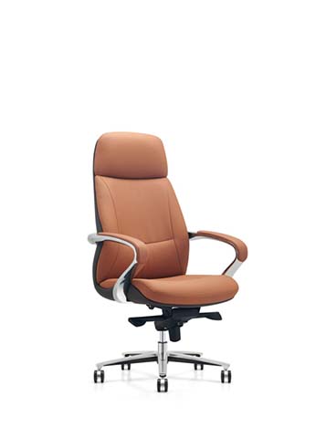 High-Back Leather Executive Swivel Chair