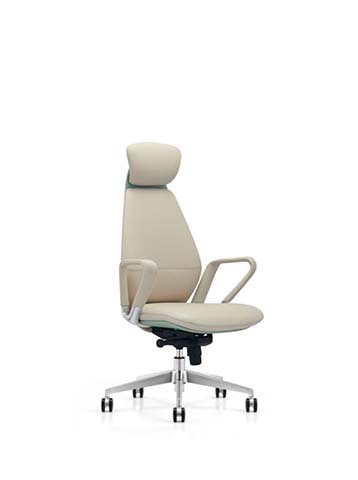 High-Back Upholstered Executive Swivel Chair with Headrest