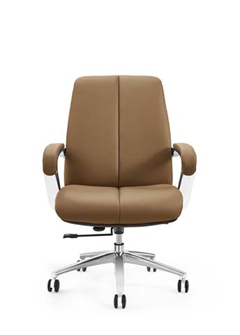 Tan Leather Executive Swivel Office Chair