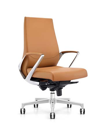 Mid-Back Leather Executive Swivel Chair