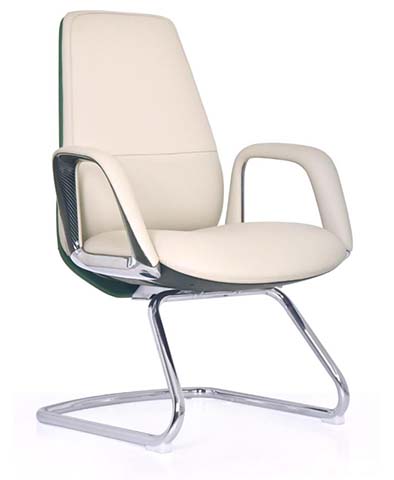 Mid-Back Upholstered Executive Guest Chair with Chrome Cantilever Base