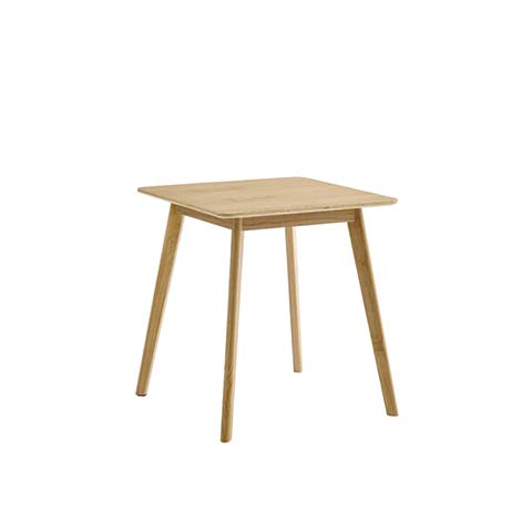 Square Light Oak Finish 4-Person Dining Table