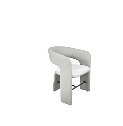 Sculptural Curved Wraparound Upholstered Accent Armchair